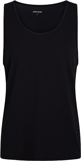 Urban Quest Bamboo Heren Tank Top Ondershirt Zwart